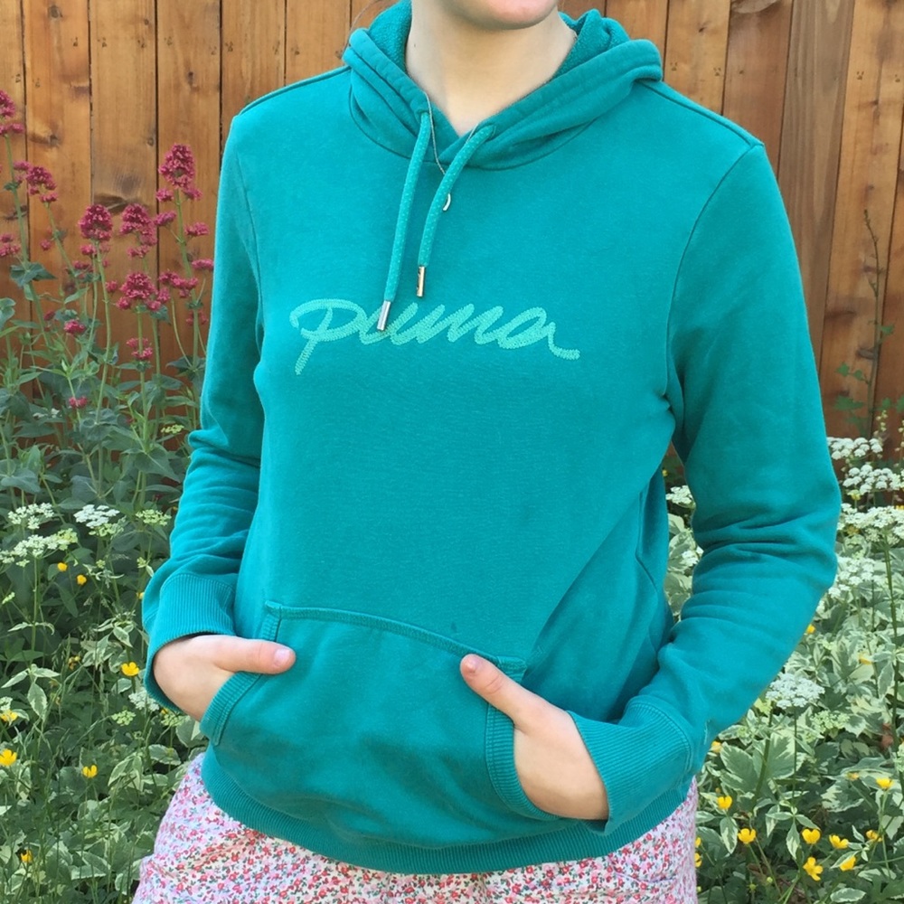 Turquoise medium Puma hoodie